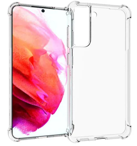 Hülle für Samsung Galaxy S21 FE, Clear, Transparent, verstärkter Kantenschutz