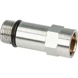 tecuro Adapter für Sanitärschlauch Anschlussrohr mit Innengewinde M10x1 auf Außengewinde M12x1, MS-verchromt