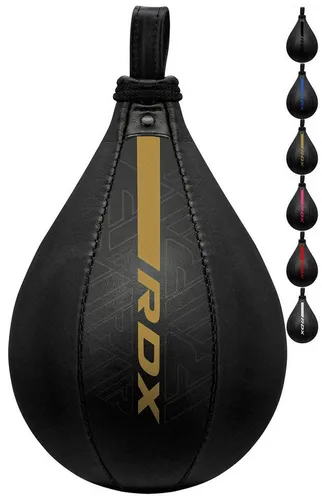 RDX Sports Doppelendball aus MayaHide Leder - Punchingball aus strapazierfähigem MayaHide Leder, ideal zur Verbesserung von Geschwindigkeit und Präzision beim Boxtraining.