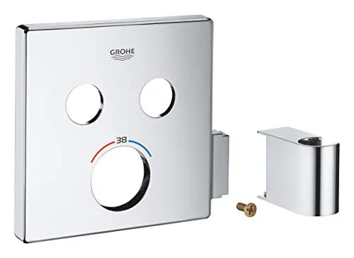 GROHE SmartControl Rosette, eckig, Unterputz - Zubehör & Accessoires: Hochwertige Rosette mit integriertem Brausehalter, ideal für Thermostate mit 2 Absperrventilen, sorgt für eleganten Look und einfache Installation.