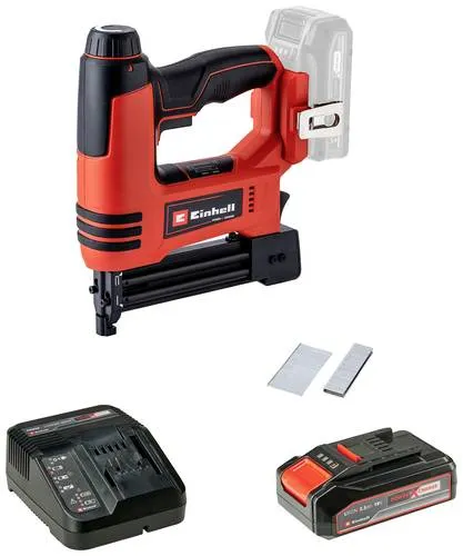 Einhell TE-CN 18 Li Power X-Change Akku-Nagler - Akku-Nagler mit 18V 2,5 Ah Lithium-Ionen Akku, ideal für präzises Arbeiten mit Klammern von 10 bis 22 mm, perfekt für Heimwerkerprojekte.