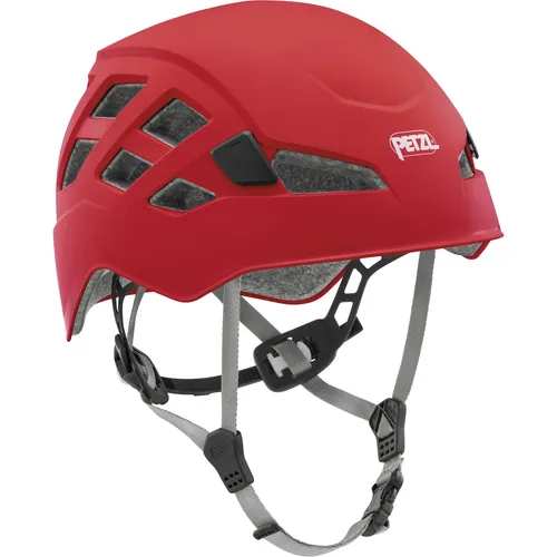 Boreo Kletterhelm red S/M - Robuster Schutz für Abenteuer - Kletterhelm für Unisex und Erwachsene, ideal für Klettern, Canyoning und mehr. Mit dickem Außenschutz und belüftetem Design für höchsten Tragekomfort.