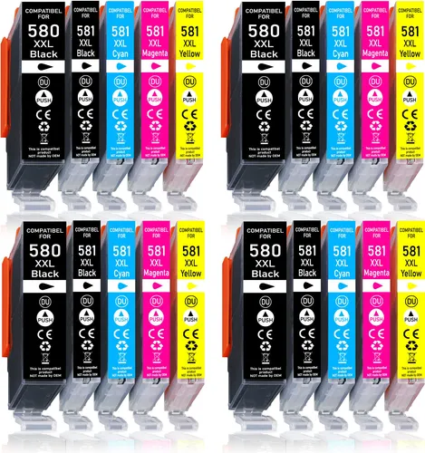 20er Pack Druckerpatronen 580 581 XXL kompatibel mit Canon TR7550