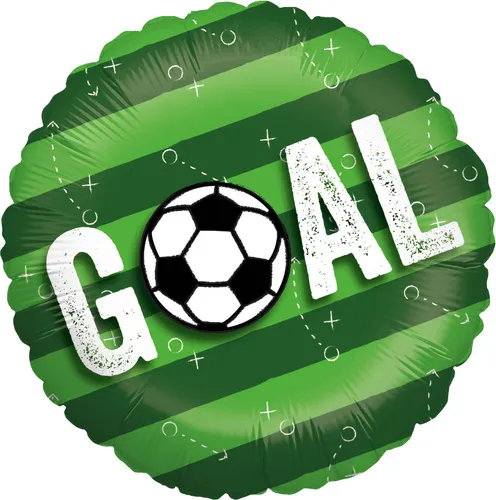 Folienballon Fußball Goal grün Ø 45 cm 1 Stück in grün von Weitere