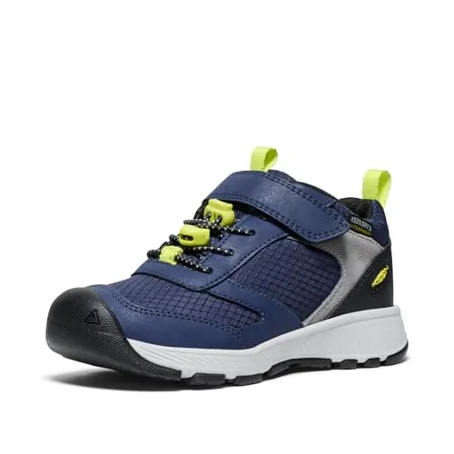 KEEN Skua Wasserdicht Sneakers, Naval Academy/Evening Primrose, 31 EU - Laufschuhe mit KEEN.DRY Technologie für trockene Füße und optimalen Komfort. Das leichte BungeeCaptureSystem ermöglicht schnelles An- und Ausziehen, ideal für aktive Kinder.