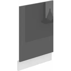 Belini Frontblende für Geschirrspüler 45 cm Hochglanz Silber