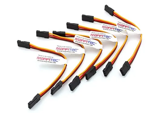 marfitec 6 Stück JR Uni Servokabel Buchse/Buchse 10 cm Lange (Female/Female)