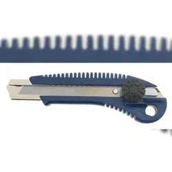 12er Set Cuttermesser Universalmesser Teppichmesser Cutter blau - Messer, 12 Stück im Set, mit feststellbarem Abbrechmesser für präzise Schnitte, ideal für Bastelarbeiten und Renovierungen.