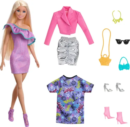 Barbie Fashionista C/3 Nachtmode - Puppen, modische Nachtkleidung für Barbie, perfekt für kreative Rollenspiele und vielfältige Outfit-Kombinationen.
