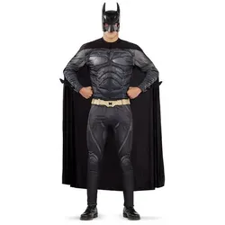 Funidelia Batman The Dark Knight Kostüm für Herren 3XL - Kostüm-Outfits für Erwachsene, offizielles Batman-Kostüm mit Muskelanzug, Gürtel, Halbmaske und großem Umhang – ideal für Halloween und Karneval.