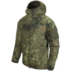 Helikon-Tex WOLFHOUND Hoodie Jacket Climashield Flecktarn - Funktionsjacke mit leichter, isolierter Polsterung und gepolsterter Kapuze, ideal für Outdoor-Aktivitäten und einfach zu transportieren.