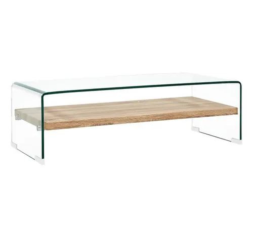 Couchtisch Transparent 98×45×31 cm aus Hartglas