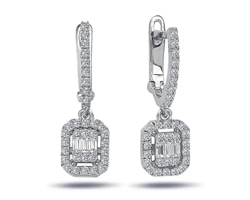 EinStein Diamant Ohrring-Set in 14 Karat Weissgold von EinStein Diamant