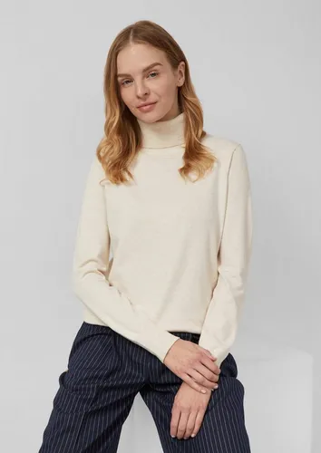S.OLIVER Strickpullover für Damen, Gr. 44, beige melange - Bequemer Strickpullover in beige melange für Damen. Mit Rollkragen und langem Arm, der sich perfekt anpasst. Ideal für den casual Look und pflegeleicht bei 30°C Maschinenwäsche.