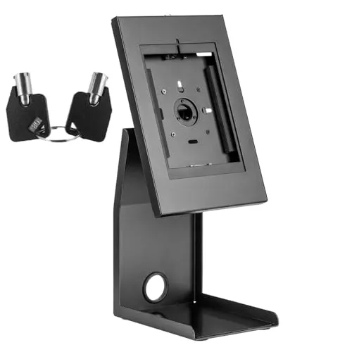 Tablet Fiskaldrucker Ständer Schwarz, 9.7'' - 11'' - Ständer & Halterungen, stabiler Tischständer aus Metall und Kunststoff, ideal für Tablets bis 1kg, perfekt für den professionellen Einsatz.
