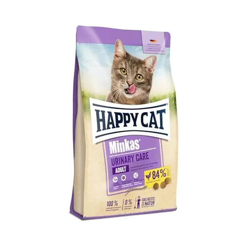 Happy Cat 70376 – Happy Cat Minkas Urinary Care Geflügel – Trockenfutter für ausgewachsene Katzen – 1,5 kg Inhalt