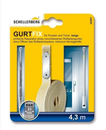 Schellenberg Gurtfix Maxi Schnellreparaturset 23 mm x 4,3 m beige