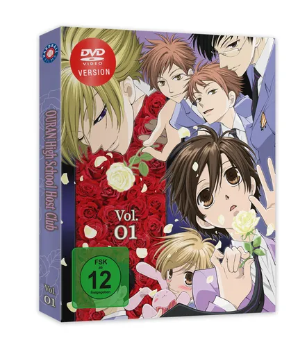 Ouran High School Host Club Volume 1 - Romantische Komödie über Haruhi, die als Host in der elitären Ouran-Akademie arbeiten muss, um für eine zerbrochene Vase aufzukommen. Enthält Episoden 01-13, deutsche Synchronisation und Originalton mit Untertiteln.