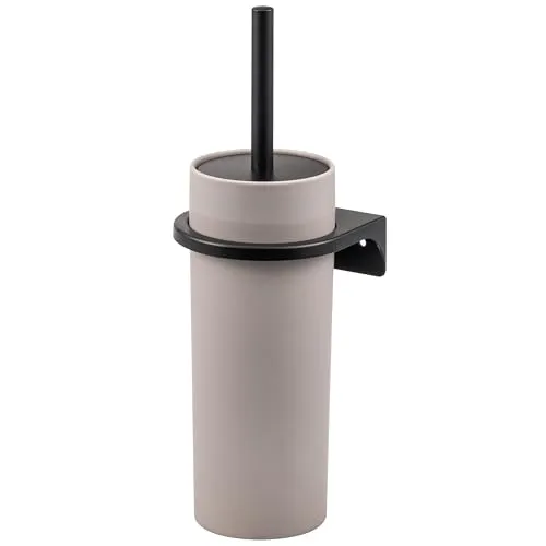 bremermann WC-Reinigungsbürste SAVONA mit Wandhalterung - Elegante Toilettenbürste mit Softtouch-Oberfläche und flexibler Wandmontage. Ideal für ein modernes Bad, inklusive Ersatzbürstenkopf und einfache Klebe- oder Bohrmontage.