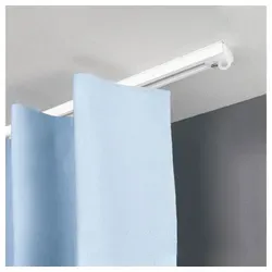 SN DECO GROUP Gardinenschiene Objektschiene SL, 1-läufig, Fixmaß, mit Bohren, verschraubt, Aluminium, in versch. Längen und Farben, Aluminium, Innenlauf, Vorhangschiene weiß 480 cm x 1 cm