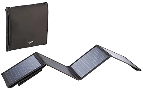 revolt Solarpanel faltbar: 28-Watt-Solar-Ladegerät mit 2 USB-Anschlüssen (5V/4,8A), faltbar, IPX4 (Solartasche, Solar Camping, wasserdichte Taschen)