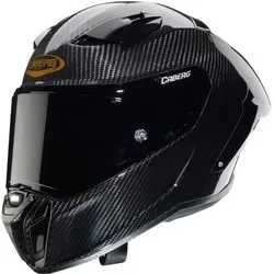 Caberg GP01 Carbon Helm, schwarz, Größe M - Motorradhelm mit kratzfestem Visier und Pinlock® 120XLT MaxVision Antifogscheibe für optimale Sicht und Sicherheit. Dunkel getöntes Visier im Lieferumfang.