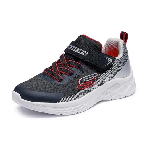 Skechers Microspec II Zovrix Turnschuhe - Sneaker für Jungen mit elastischer Schnürung und gepolsterter Innensohle für maximalen Komfort. Ideal für sicheres Spielen dank rutschfester Außensohle.