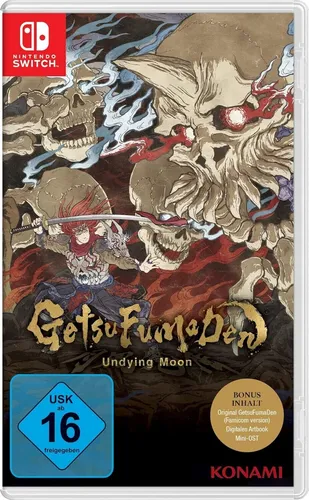 GetsuFumaDen Undying Moon Deluxe Edition - Switch [EU Version] - Nintendo Switch Spiel mit einzigartiger Ukiyo-e Grafik und packender Roguelike-Action. Enthält zusätzliches Artbook, Soundtrack und Sammlerbox für Fans!