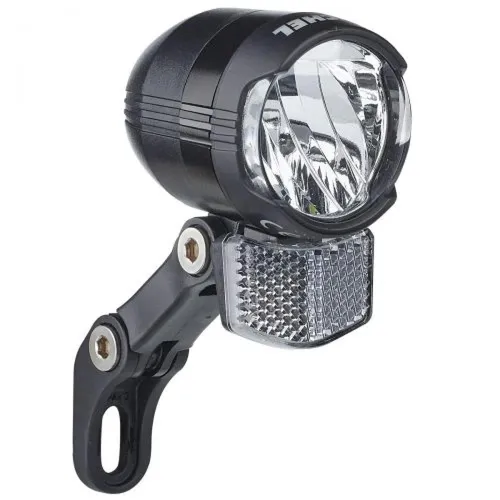 Büchel Shiny 80 LED Front-Scheinwerfer mit Standlicht (StVZO, 80 Lux) - Fahrradbeleuchtung mit starker Lichtleistung von 80 Lux und zuverlässiger Standlichtfunktion für optimale Sichtbarkeit und Sicherheit im Straßenverkehr.