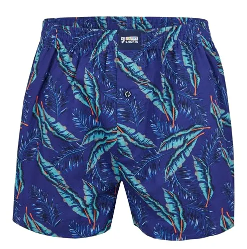 Happy Shorts Herren American Boxer Boxershorts Webboxer Tropisch, Farbe:Tropical, Grösse:XXL