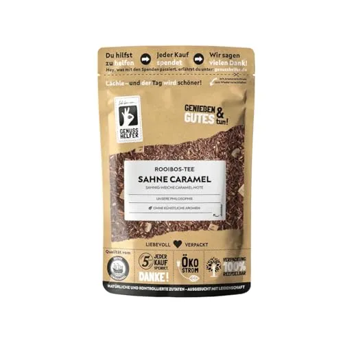 Bremer Gewürzhandel Rooibos-Tee Sahne Karamell, lose, 5 x 100g, harmonischer Genuss - Entdecken Sie den breiten Geschmack dieses Rooibos-Tees mit sahnigen Karamellnoten. Ideal für entspannte Momente, ob allein oder mit Freunden. Genießen Sie die 100% natürlichen Zutaten ohne Zusatzstoffe!