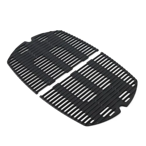 Grillrost für Weber Q300, Q320, Q3000, Q3200 – Gusseisen, 2 Stück, 45 x 32 cm