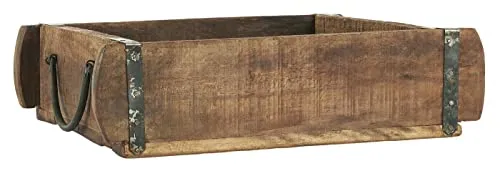 Vintage Holzkiste Ziegelform mit Griffen 30x25x8cm - Dekorative Boxen & Kästen - Einzigartige Vintage-Kiste aus massivem Altholz, ideal als Tischdeko oder für kreative DIY-Projekte. Jedes Stück ist ein Unikat!