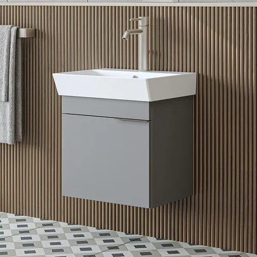 ROOMART Badmöbelset LYCIA 50 cm mit Keramik-Waschbecken und Spiegelschrank - Modernes Badezimmermöbelset in 4 Farben mit pflegeleichter Oberfläche. Hochwertige Materialien und Soft-Close-Türen sorgen für eine elegante und praktische Lösung in Ihrem Bad.