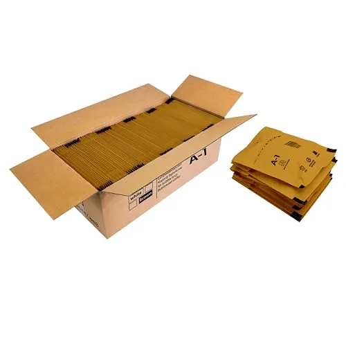Produktbild Trifoo 200 Versandtaschen Luftpolsterumschläge haftklebend Luftpolsterversandtaschen Luftpolstertaschen Polsterumschläge A1 (120 x 175 mm) braun Selbstklebeverschluß 200 Stück