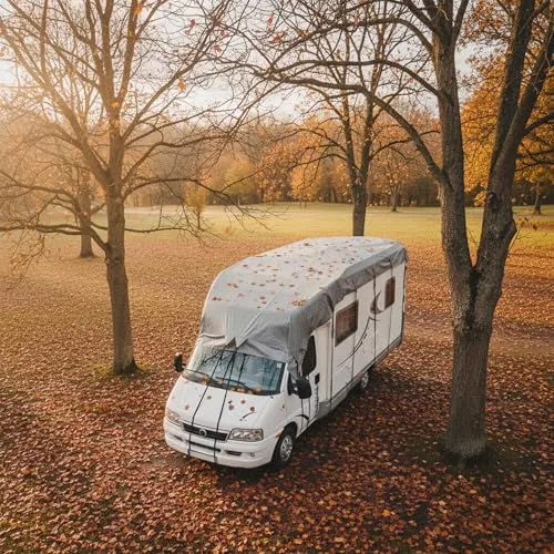 Dachschutzplane 9 x 3 m Grau Schutzdach für Wohnwagen Wohnmobil Abdeckplane