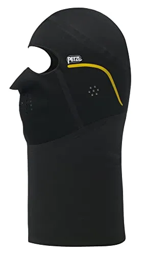 PETZL Balaclava 1 Helm, Black/Yellow, M/L - Skihelme mit Windstopper-Mittelteil für optimale Wärmedämmung und Atmungsaktivität. Ideal für kalte Witterung, bietet Komfort und Schutz beim Skifahren.