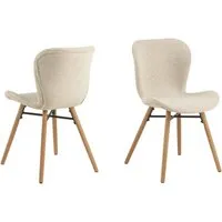 ebuy24 Esszimmerstuhl 2er Set BatildaA1 Beige - Hochwertiger Esszimmerstuhl im 2er Set, stilvoll und langlebig, ideal für jeden Raum in Ihrem Zuhause.