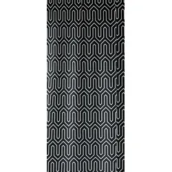 KS Handel 24 Textil Duschvorhang Ethnic Schwarz Weiss 150x200 cm, inkl. Duschvorhangringe inkl. Beschwerung