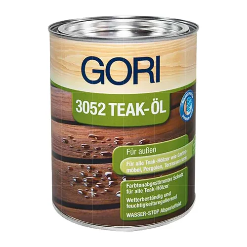 Produktbild GORI 3052 Teak-Öl FARBLOS 0.75 Liter Holzöl Gartenmöbelöl Terrassenöl Teakholz