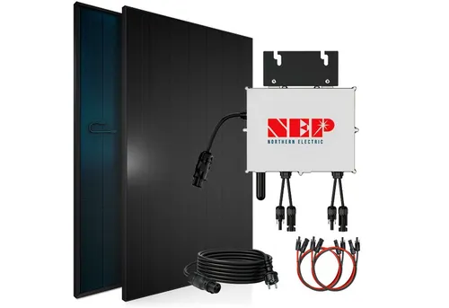 SUNNIVA Balkonkraftwerk 920W BIFAZIAL FULLBLACK - Vielseitiges Balkonkraftwerk mit 920W Gesamtleistung und 800W Wechselrichter. Einfacher Plug&Play-Anschluss für Balkon, Terrasse oder Garten. Bifaziale Solarmodule maximieren die Energieausbeute durch doppelte Lichtnutzung.