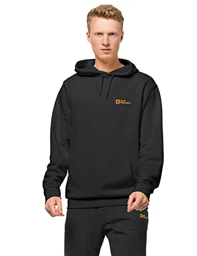 Jack Wolfskin Kapuzenpullover Essential schwarz Herren M - Jack Wolfskin Outdoorbekleidung, aus 100% Bio-Baumwolle für höchsten Tragekomfort und ein angenehmes Gefühl auf der Haut.