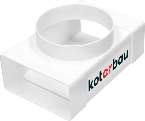 KOTARBAU® T-Stück für Flachkanal-Lüftungskanäle 110x55mm mit Loch 100mm Kanalverbinder