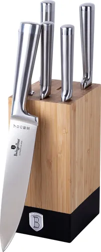 Produktbild Berlinger Haus Messer Set BH-2804 im Bambusblock Schwarz/Silber