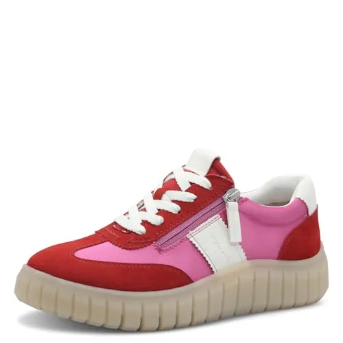 Tamaris Comfort Damen Sneaker flach mit Chunky-Sohle in rot von Tamaris