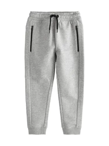 NEXT Jungen Standard Slim Fit Jogginghose mit Reißverschluss Grau Mergel Numeric_116