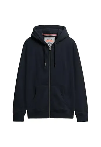 Superdry Men's Essential Logo Zip Hoodie in blau von Superdry