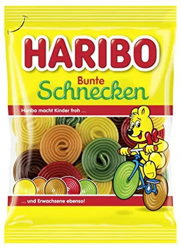 Candy | HARIBO Bunte Schnecken | HARIBO Gummies | HARIBO Gummi Süßigkeiten | 158 g insgesamt