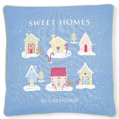 Greengate Kissen LAURA HOMES Hellblau 40x40 40x40 Kissenhülle