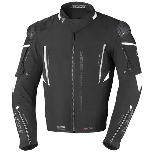 Büse Rocca Textiljacke - Schwarz/Weiß - Größe 56 - Motorradjacke mit wasserdichter HUMAX® Klimamembrane, ideal für jedes Wetter. Komfortkragen und zahlreiche Belüftungsoptionen sorgen für höchsten Tragekomfort.